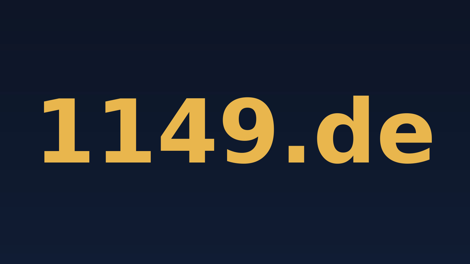 1149.de – Domain zu verkaufen